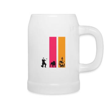 The shadow of hero - Beer Mug - white - Right