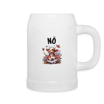 Cow Saying Nope for Boys and Girls - Beer Mug - white - Right