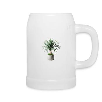 Dracaena plant in pot - Beer Mug - white - Right