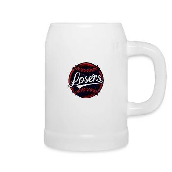 Team für Verlierer - Bierkrug - Weiß - Rechts