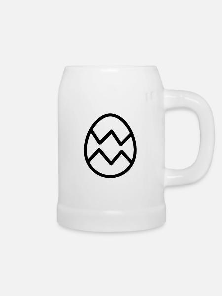 Osterei - Bierkrug - Weiß
