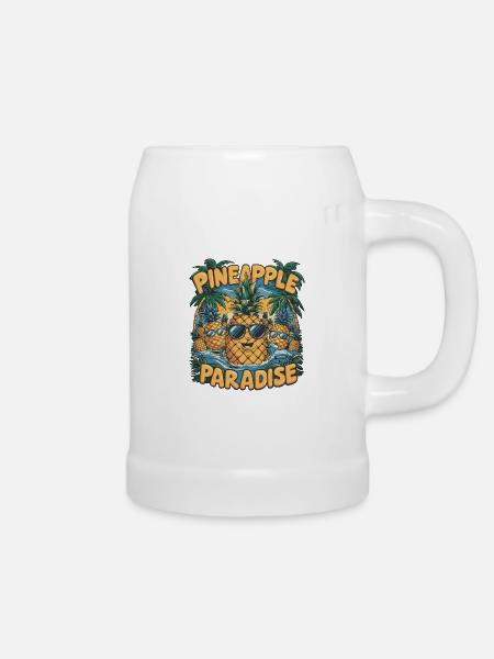 ANANAS-PARADIES - Bierkrug - Weiß