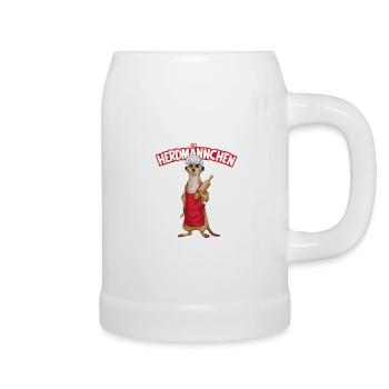 Herdmännchen für einen Koch Köchin - Bierkrug - Weiß - Rechts