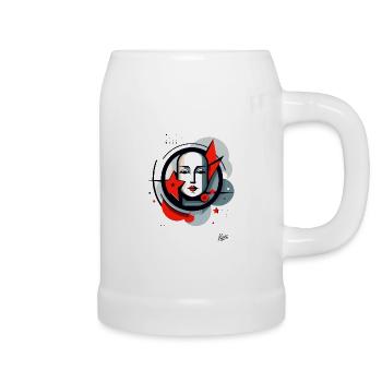 Modern Art Cubism - Beer Mug - white - Right
