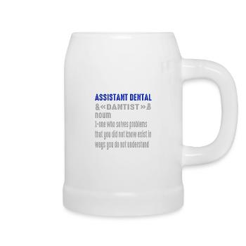 Future Vintage Retro Assistant Dental Surgery - Beer Mug - white - Right