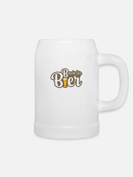 B steht für Bier - Bierkrug - Weiß