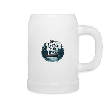 LIFE IS BETTER AT THE LAKE - Beer Mug - white - Right
