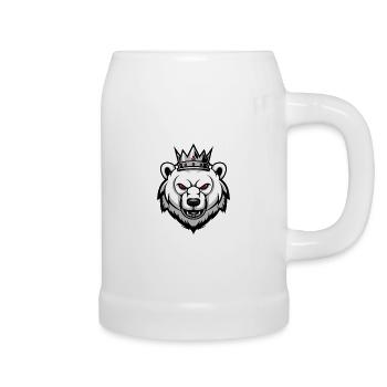 Ours polaire Portrait Animal Tête d’ours polaire Couronne - Chope en céramique - blanc - Droite