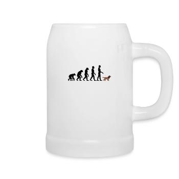 Cocker Spaniel - Chope en céramique - blanc - Droite