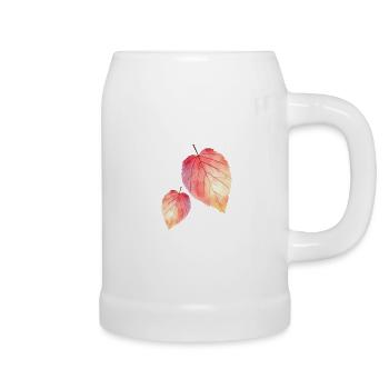 Herbst-Aquarell-Blätter Feuilles d’aquarelle d’automne - Chope en céramique - blanc - Droite