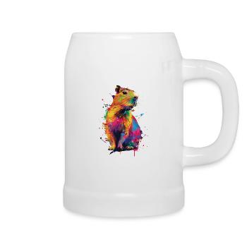 Wasserschwein - Bierkrug - Weiß - Rechts