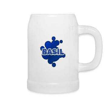 Vorname Basil - Bierkrug - Weiß - Rechts