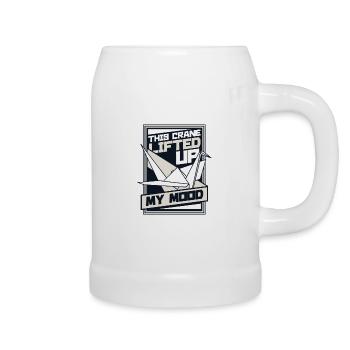 This Crane Lifted Up My Mood Paper Crane Folding - Beer Mug - white - Right