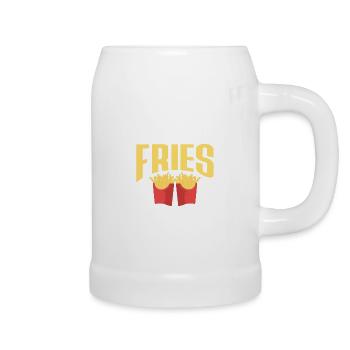 French Fries Food Pun Potato - Beer Mug - white - Right
