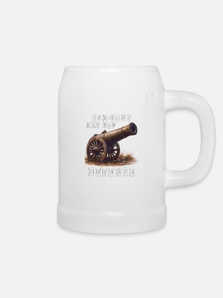 CANNONS ARE NOT DEFENSE - Bierkrug - Weiß