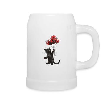 41 Jahre Geschenk 41. Geburtstag Katze - Bierkrug - Weiß - Rechts
