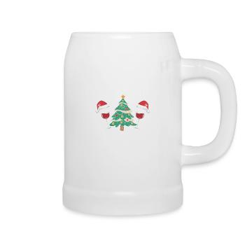 Most Likely To Drink All The Wine Christmas Drinki - Bierkrug - Weiß - Rechts