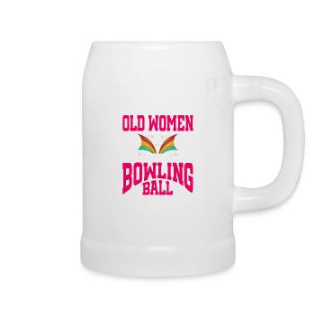 Boule de bowling Bowler - Chope en céramique - blanc - Droite