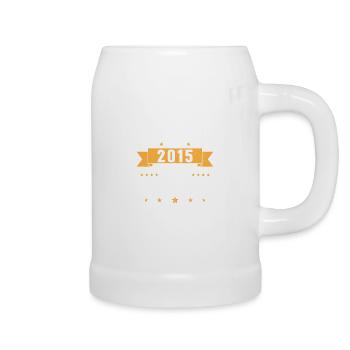 10 Jahre altes 2015 Jubiläumsgeschenk - Bierkrug - Weiß - Rechts