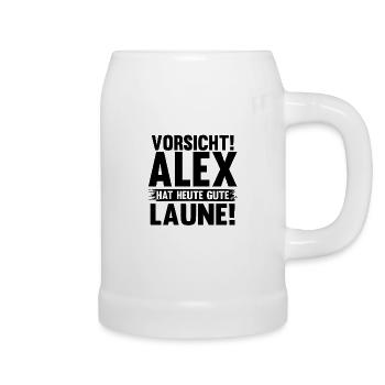 Alexander Alexandra Alexa Alex - Bierkrug - Weiß - Rechts