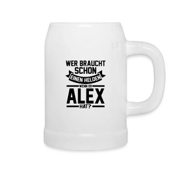 Alexander Alexandra Alexa Alex - Bierkrug - Weiß - Rechts