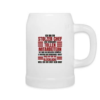 Ich Bin Ein Stolzer Chef Geburtstag Geschenk - Bierkrug - Weiß - Rechts