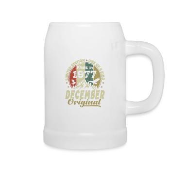 Vintage Cadeau Anniversaire Rétro - Décembre 1977 - Chope en céramique - blanc - Droite