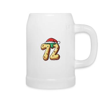 72 Number Christmas Cookie - Beer Mug - white - Right