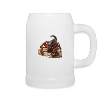 SCORPION - Chope en céramique - blanc - Droite