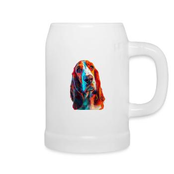 Basset - Bierkrug - Weiß - Rechts
