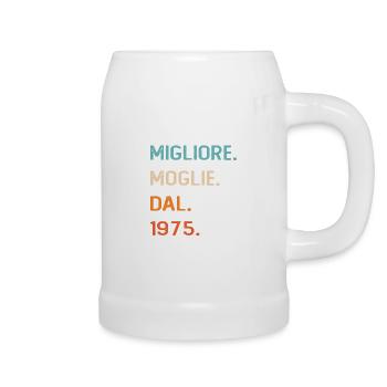 Wife since 1975 - Beer Mug - white - Right