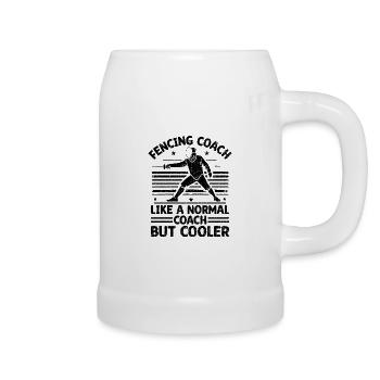 Fechttrainer wie ein normaler Trainer, nur cooler - Bierkrug - Weiß - Rechts