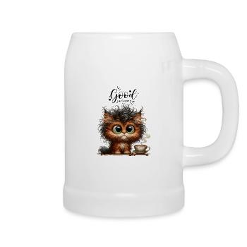 Chat Café Chaton Bureau Bonjour Collègue - Chope en céramique - blanc - Droite