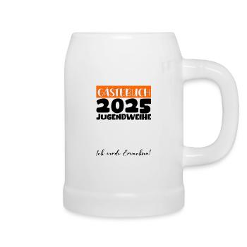 Jugendweihe 2025 Gästebuch Geschenk Mädchen Jungen - Bierkrug - Weiß - Rechts