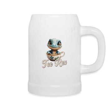 Lustiges Wortspiel Dino Tee Rex - Bierkrug - Weiß - Rechts