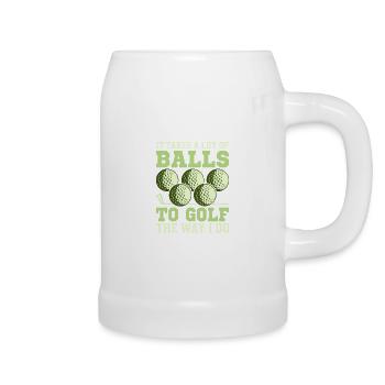 Il faut beaucoup de balles pour jouer au golf comme je le fais - Chope en céramique - blanc - Droite