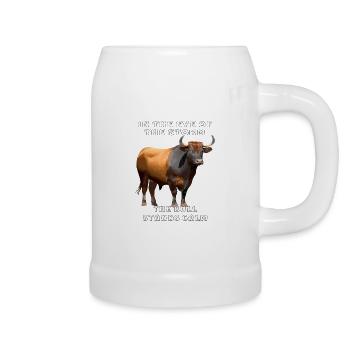 IN THE EYE OF THE STORM THE BULL - Beer Mug - white - Right