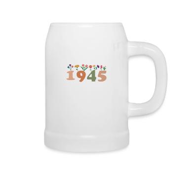 80 Années Vintage 1945 Anniversaire Femmes - Chope en céramique - blanc - Droite