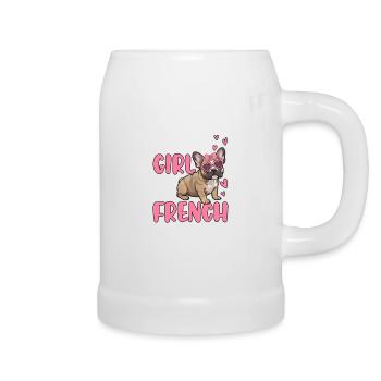 Juste une fille qui aime les bouledogues français - Chope en céramique - blanc - Droite