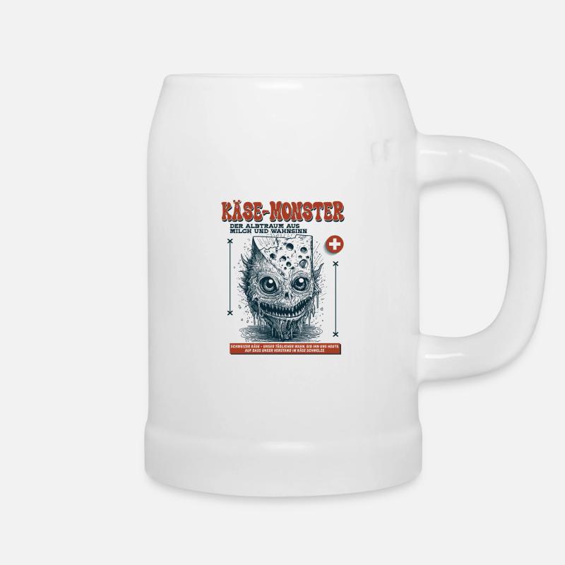 Schweizer Heimat Shirt: Wenn Brauchtum grinst - Bierkrug - Weiß