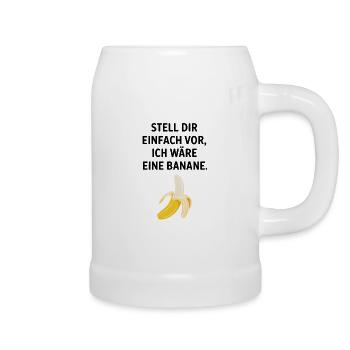 Bananen Kostüm Stell Dir Einfach Vor Party Banane - Bierkrug - Weiß - Rechts