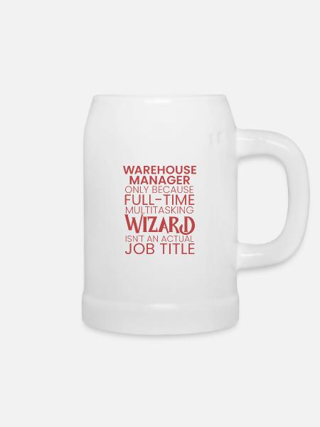 Warehouse Manager multitasking Wizard - Bierkrug - Weiß