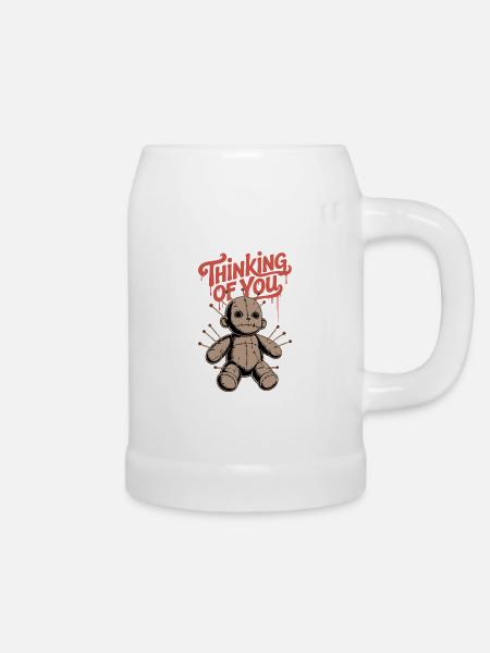 ICH DENKE AN DICH, VOODOO - Bierkrug - Weiß
