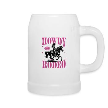 Howdy Rodeo – Not for Beginners - Beer Mug - white - Right