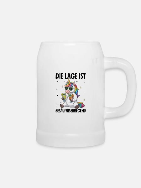 Die Lage Ist Besäufniserregend - Bierkrug - Weiß