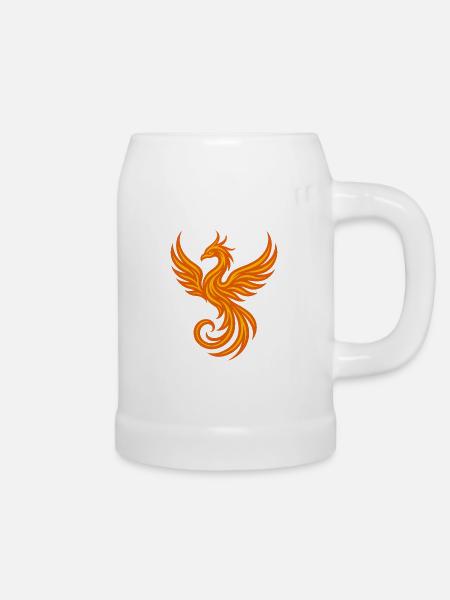 phoenix - Bierkrug - Weiß