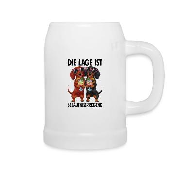 Die Lage Ist Besäufniserregend - Bierkrug - Weiß - Rechts