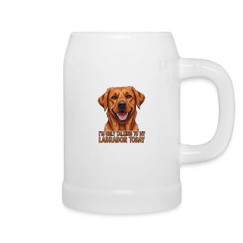 Motif de dicton pour chien labrador - Chope en céramique - blanc - Droite