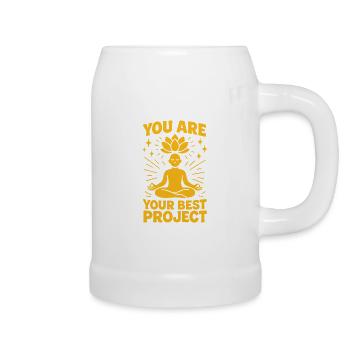 You Are Your Best Project Mindfulness - Beer Mug - white - Right