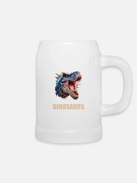 Dino Saurier Dinosaurier - Bierkrug - Weiß